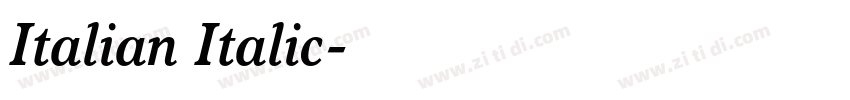 Italian Italic字体转换